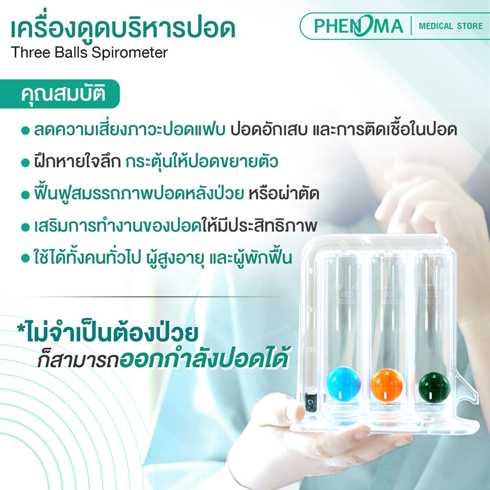 เครื่องดูดบริหารปอด PHENOMA มาตรฐานเยอรมัน อุปกรณ์บริหารปอด เพิ่มศักยภาพปอด